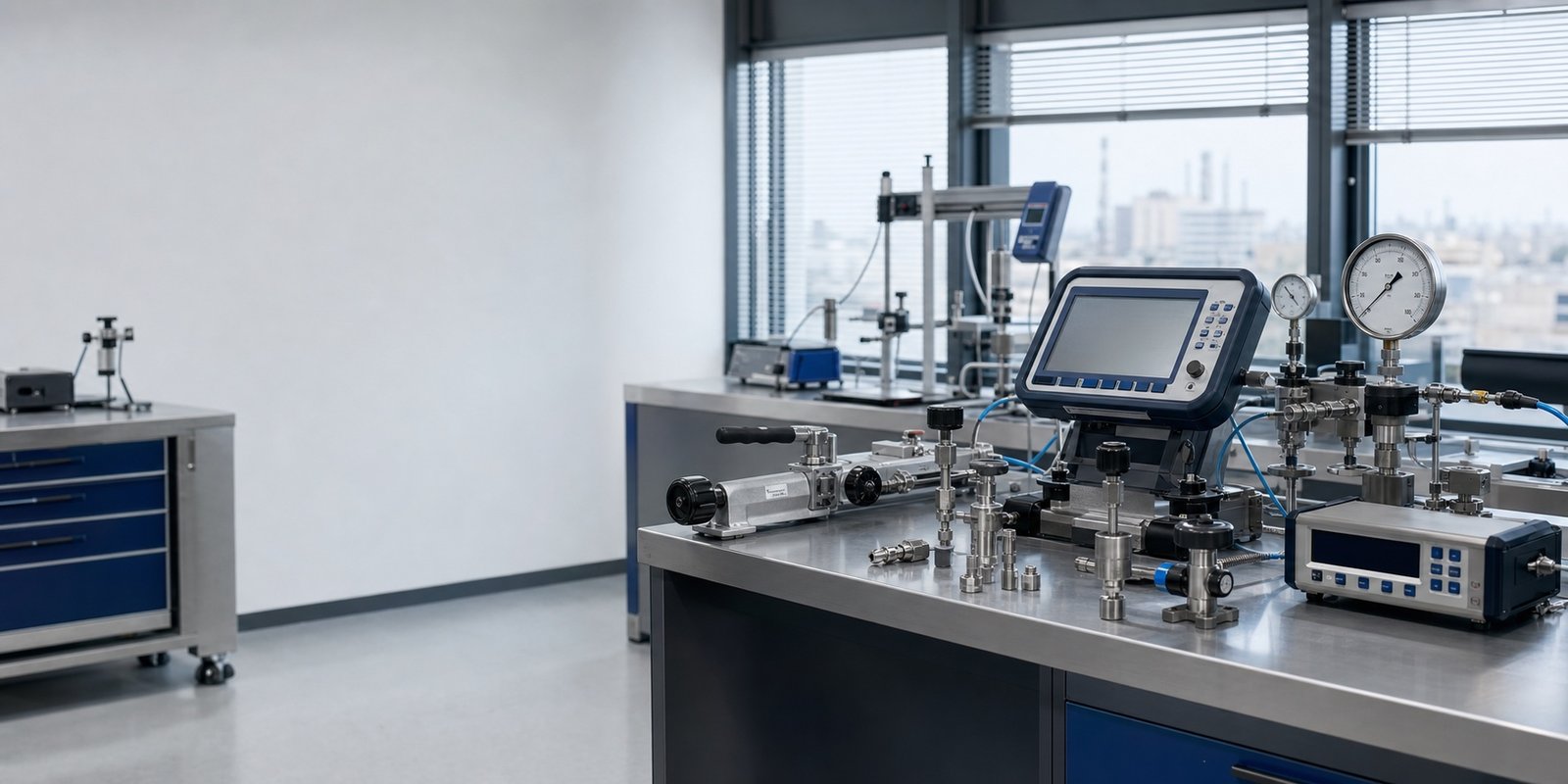 Precision calibration instruments in a modern industrial laboratory